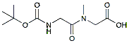Molecular structure of the compound: 2-(2-((tert-Butoxycarbonyl)amino)-n-methylacetamido)acetic acid