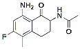 Molecular structure of the compound: N-(8-amino-6-fluoro-5-methyl-1-oxo-1,2,3,4-tetrahydronaphthalen-2-yl)acetamide