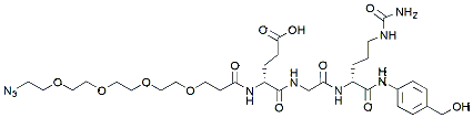 Molecular structure of the compound: Azido-PEG4-Glu-Gly-Cit-PAB-OH