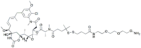 Molecular structure of the compound: Aminooxy-PEG2-SPDB-DM4