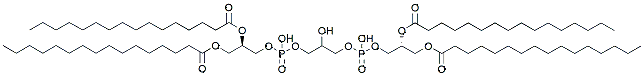 Molecular structure of the compound: Diphosphatidylglycerol (16:0)