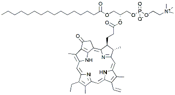 Molecular structure of the compound: 1-Palmitoyl-2-Pyropheophorbide a-sn-glycero-3-PC
