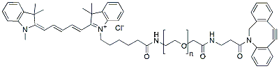 Molecular structure of the compound: Cy5-PEG-DBCO, MW 5,000