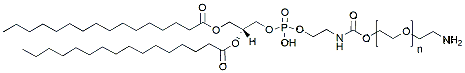 Molecular structure of the compound: DPPE-PEG-amine, MW 2,000