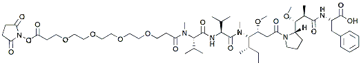 Molecular structure of the compound: NHS ester-PEG4-MMAF