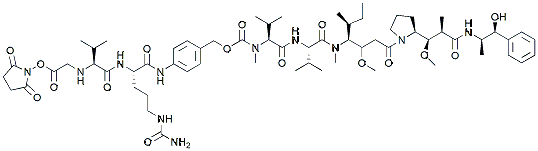 Molecular structure of the compound: NHS ester-Val-Cit-PAB-MMAE