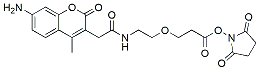 Molecular structure of the compound: AMCA-PEG1-NHS ester