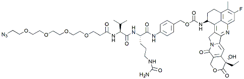 Molecular structure of the compound: Azide-PEG4-Val-Cit-PABC-Exatecan