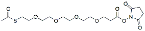 Molecular structure of the compound: PEG4-SATA (S-actyl-PEG 4-NHS ester)