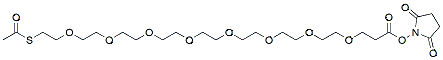 Molecular structure of the compound: PEG8-SATA (S-acetyl-PEG8-NHS ester)