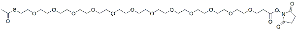 Molecular structure of the compound: PEG12-SATA (S-acetyl-PEG12-NHS ester)