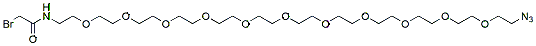 Molecular structure of the compound: Bromoacetamido-PEG11-azide