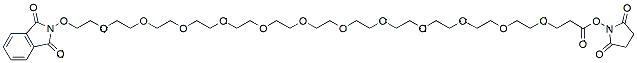 Molecular structure of the compound: Phthalimidiooxy-PEG12-NHS ester