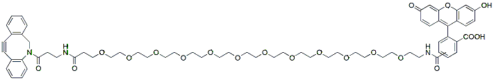 Molecular structure of the compound: DBCO-PEG12-carboxyfluorescein