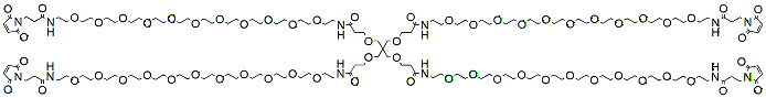 Molecular structure of the compound: Tetra(-amido-PEG11-MAL)pentaerythritol