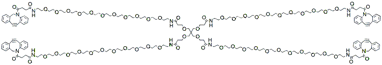 Molecular structure of the compound: Tetra(-PEG11-DBCO)pentaerythritol