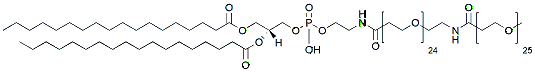 Molecular structure of the compound: m-PEG25-amido-PEG24-DSPE