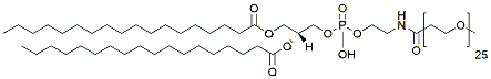 Molecular structure of the compound: m-PEG25-DSPE