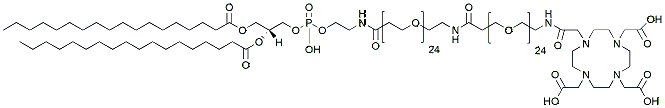 Molecular structure of the compound: DOTA-tris(acid)-amido-PEG24-amido-PEG24-DSPE