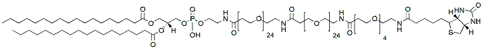 Molecular structure of the compound: Biotin-PEG 4-amido-PEG24-amido-PEG24-DSPE