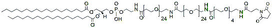 Molecular structure of the compound: MAL-PEG24-amido-PEG24-amido-PEG24-DSPE