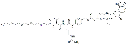 Molecular structure of the compound: Azide-PEG4-Val-Cit-PAB-SN-38