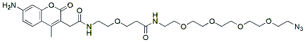 Molecular structure of the compound: AMCA-PEG1-amide-PEG4-Azide