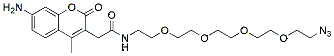 Molecular structure of the compound: AMCA-PEG4-Azide