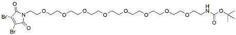 Molecular structure of the compound: 3,4-Dibromo-Mal-PEG8-Boc-Amine