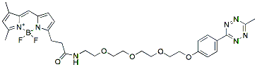 Molecular structure of the compound: BDP FL-PEG3-Methyltetrazine