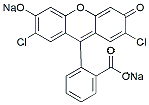 Molecular structure of the compound: 2,7-dichlorofluorescein sodium salt