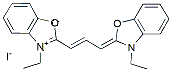 Molecular structure of the compound: 3,3-diethyloxycarbocyanine iodide