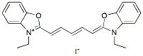 Molecular structure of the compound: 3,3-diethyloxadicarbocyanine iodide