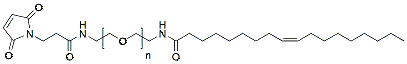 Molecular structure of the compound: MAL-PEG-OLA, MW 2,000