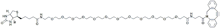 Molecular structure of the compound: Biotin-PEG12-DBCO