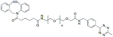 Molecular structure of the compound: DBCO-PEG-Methyltetrazine, MW 10,000