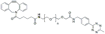 Molecular structure of the compound: DBCO-PEG-Methyltetrazine, MW 5,000