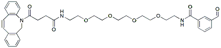 Molecular structure of the compound: DBCO-PEG4-3-formylbenzamide