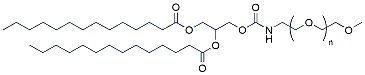 Molecular structure of the compound: mPEG-DMG (14:0), MW 1,000