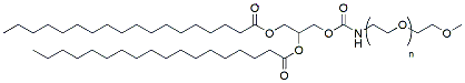 Molecular structure of the compound: mPEG-DSG (18:0), MW 2,000