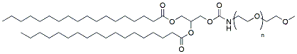 Molecular structure of the compound: mPEG-DSG (18:0), MW 5,000