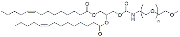 Molecular structure of the compound: mPEG-DMG (14:1), MW 1,000