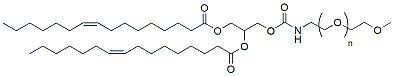 Molecular structure of the compound: mPEG-DPG (16:1), MW 1,000