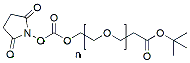 Molecular structure of the compound: t-butyl ester-PEG-succinimidyl carbonate, MW 5,000