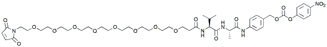 Molecular structure of the compound: Mal-PEG8-Val-Ala-PAB-PNP