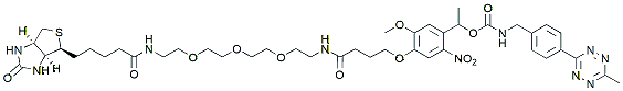 Molecular structure of the compound: Biotin-PEG3-PC-methyltetrazine