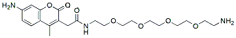 Molecular structure of the compound: AMCA-PEG4-Amine, TFA salt