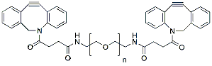 Molecular structure of the compound: bis-DBCO-PEG. MW 20,000