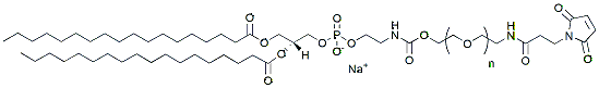 Molecular structure of the compound: DSPE-Carbamate-PEG-Maleimide, MW 2,000