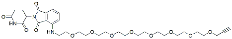 Molecular structure of the compound: Pomalidomide-PEG8-propargyl